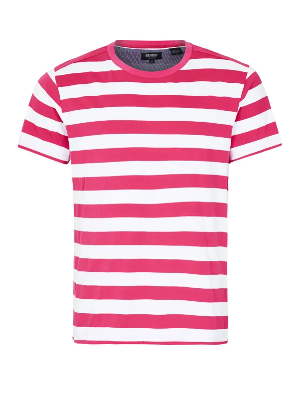 Elliot Wide Stripe T-Shirt Whtx made by Oxford Shop
