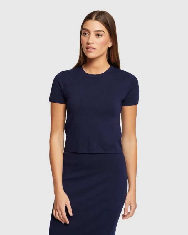 Olivia Knit Crop Top sold by Oxford Shop