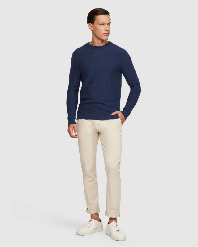 Leon Crew Neck Wool Rich Pullover sold by Oxford Shop
