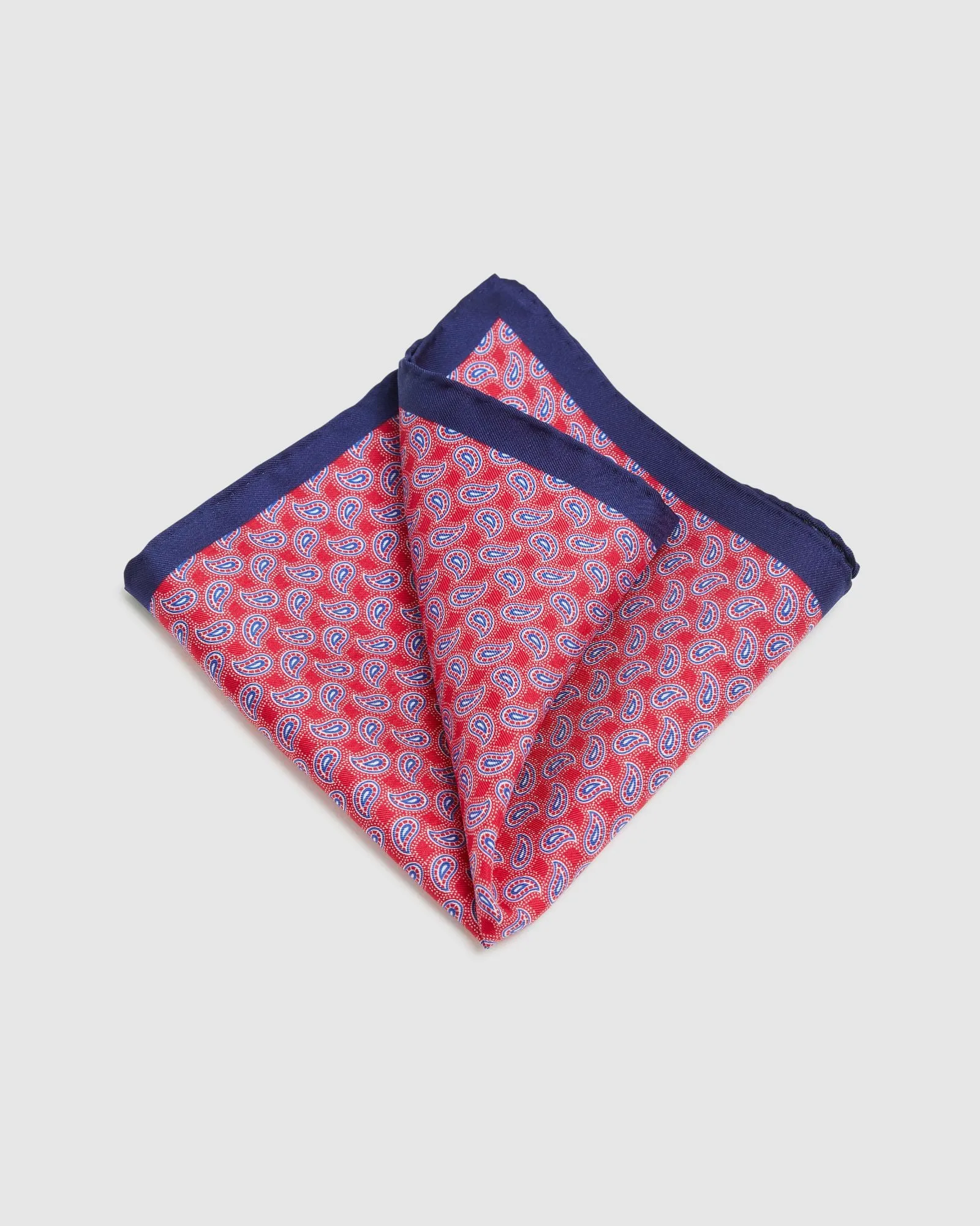 Vivid Paisley Silk Pocket Square sold by Oxford Shop product image thumbnail 2
