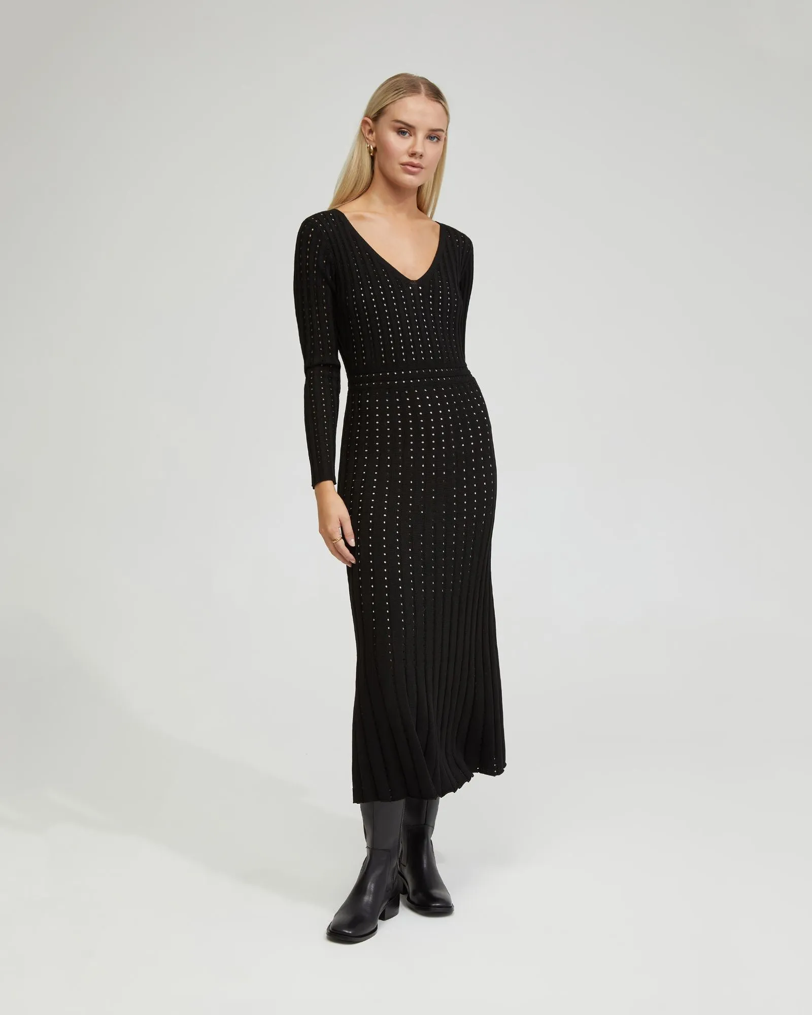 Keiko Kntted Dress With Slip In Nude sold by Oxford Shop product image thumbnail 5