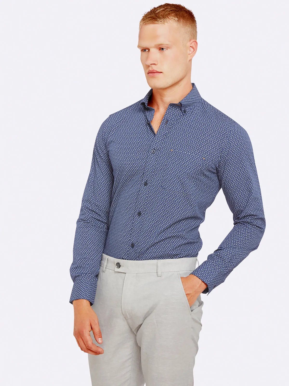 Stratton Printed Shirt sold by Oxford Shop product image thumbnail 4