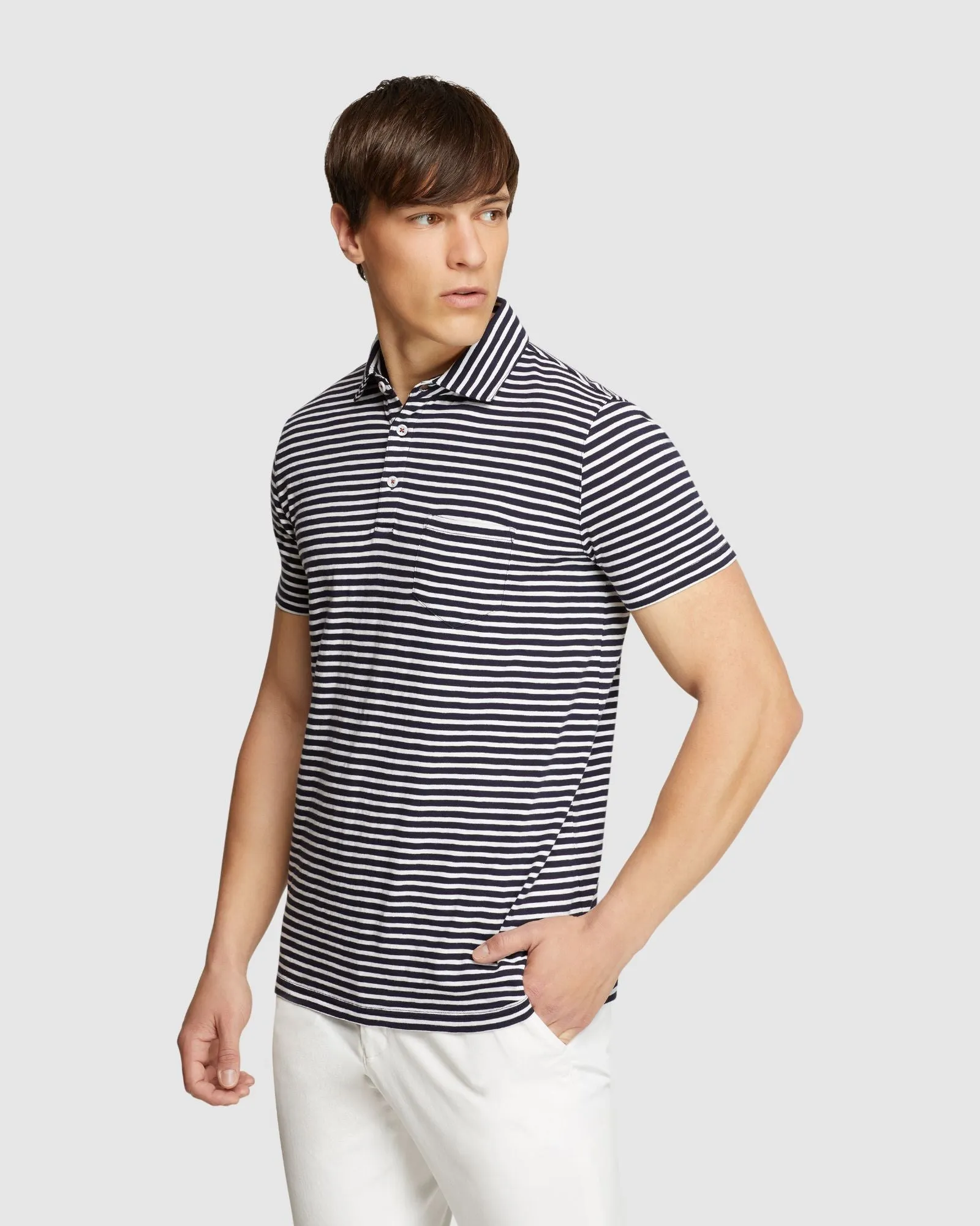 Chester Stripe Polo sold by Oxford Shop product image thumbnail 2