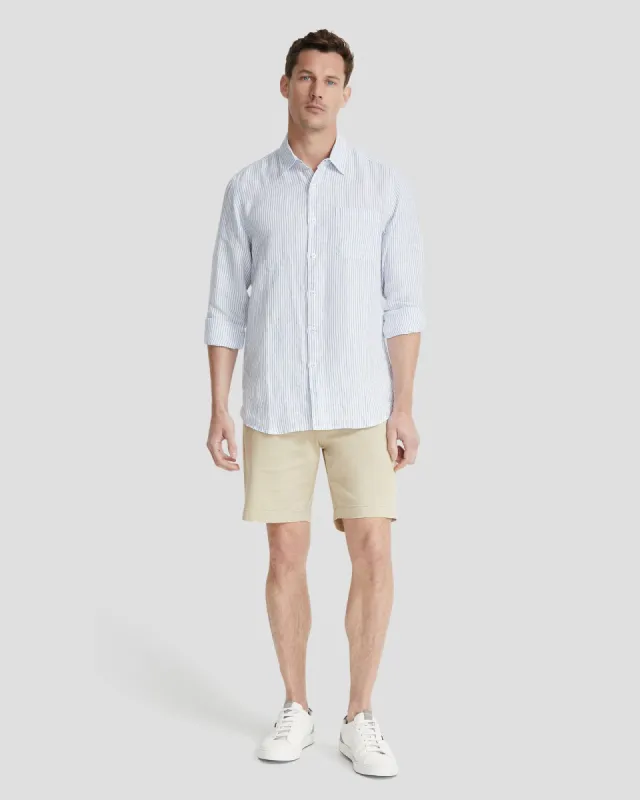 Holloway Pure Linen Stripe Shirt sold by Oxford Shop