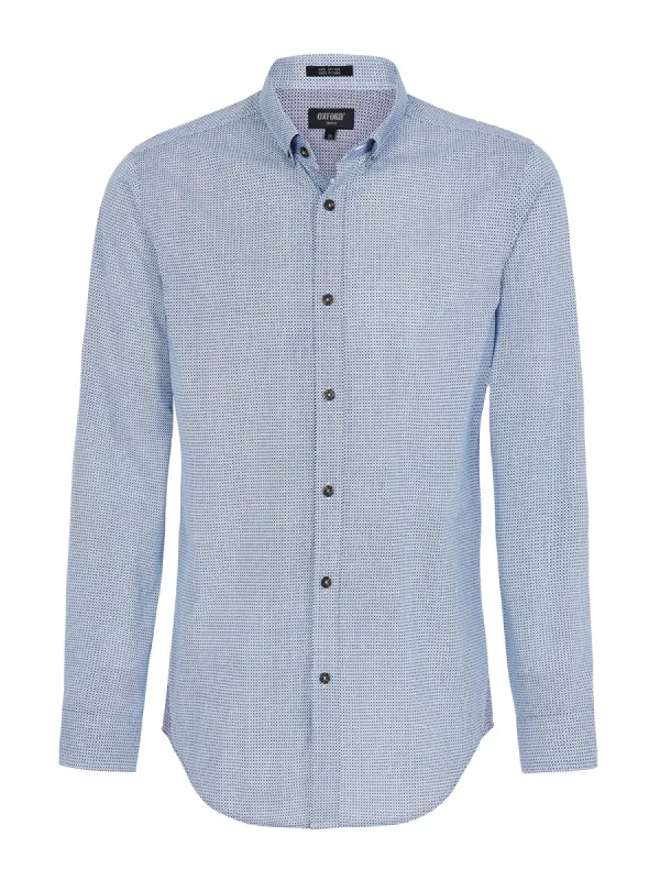 Stratton Printed Spot Shirt sold by Oxford Shop