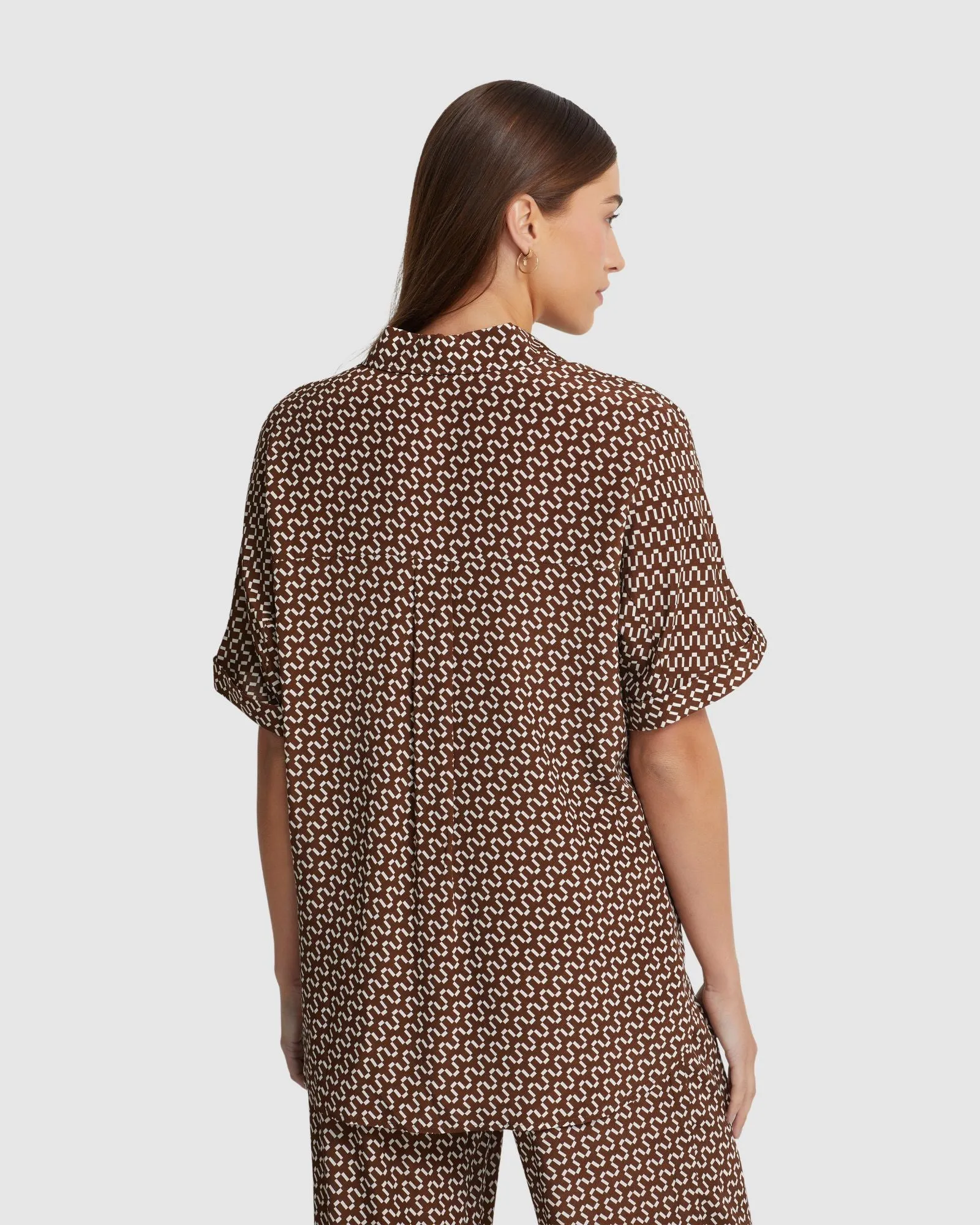 Jasmine Zigzag Short Sleeve Shirt sold by Oxford Shop product image thumbnail 3