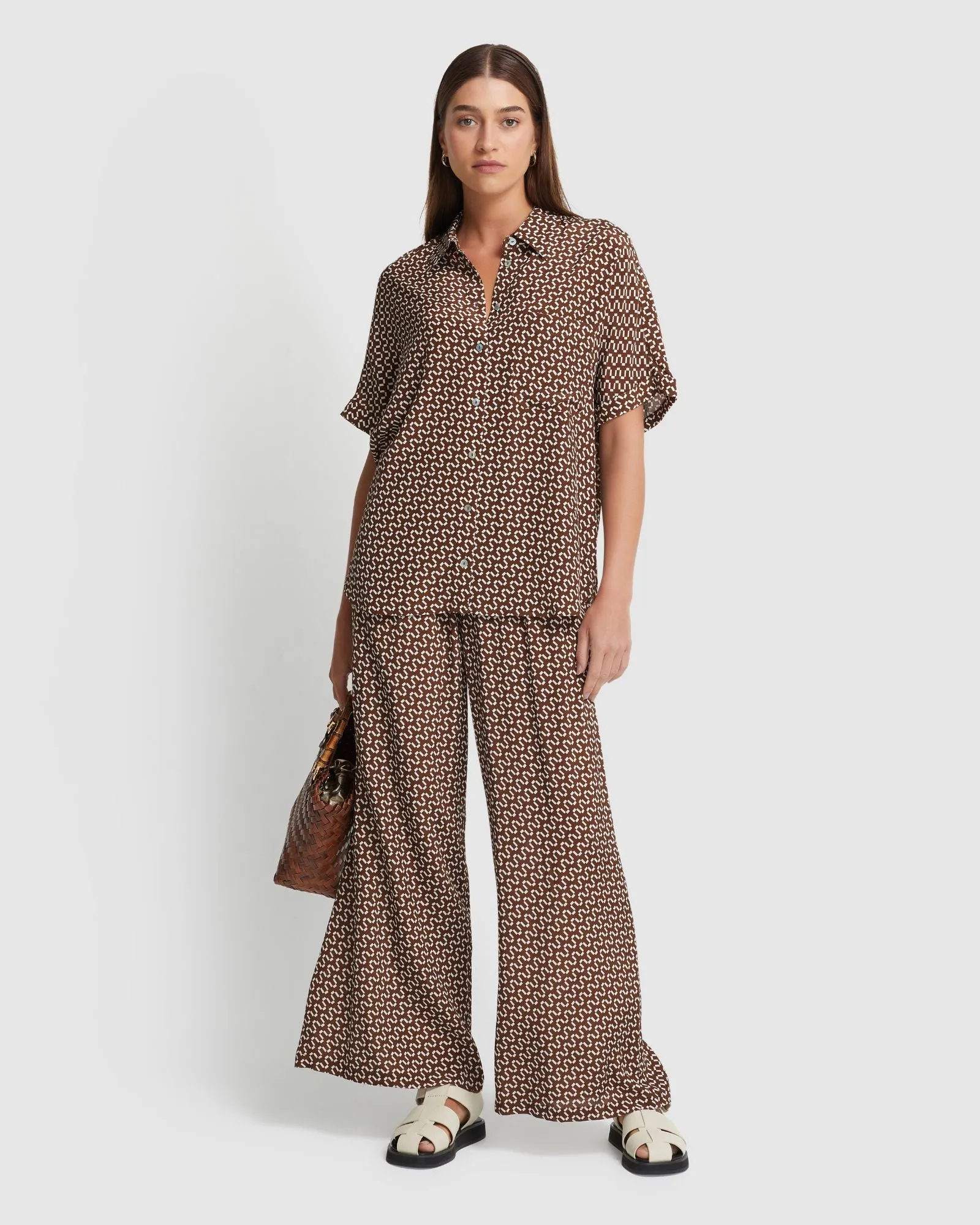 Jasmine Zigzag Short Sleeve Shirt sold by Oxford Shop