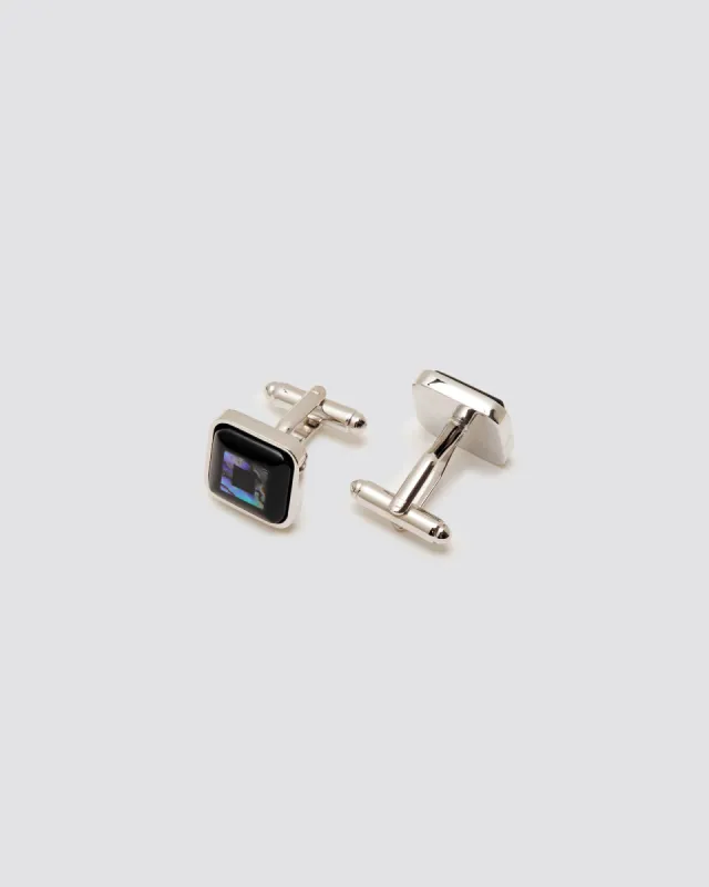 Abalone Square Cuff Link Set sold by Oxford Shop