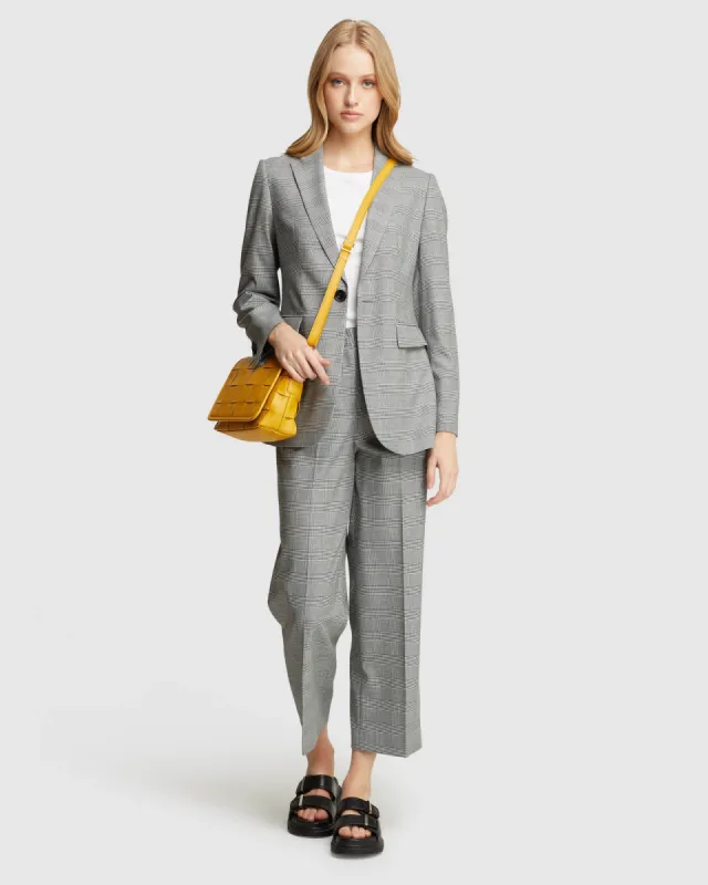 Helena Check Stretch Eco Suit Pant sold by Oxford Shop