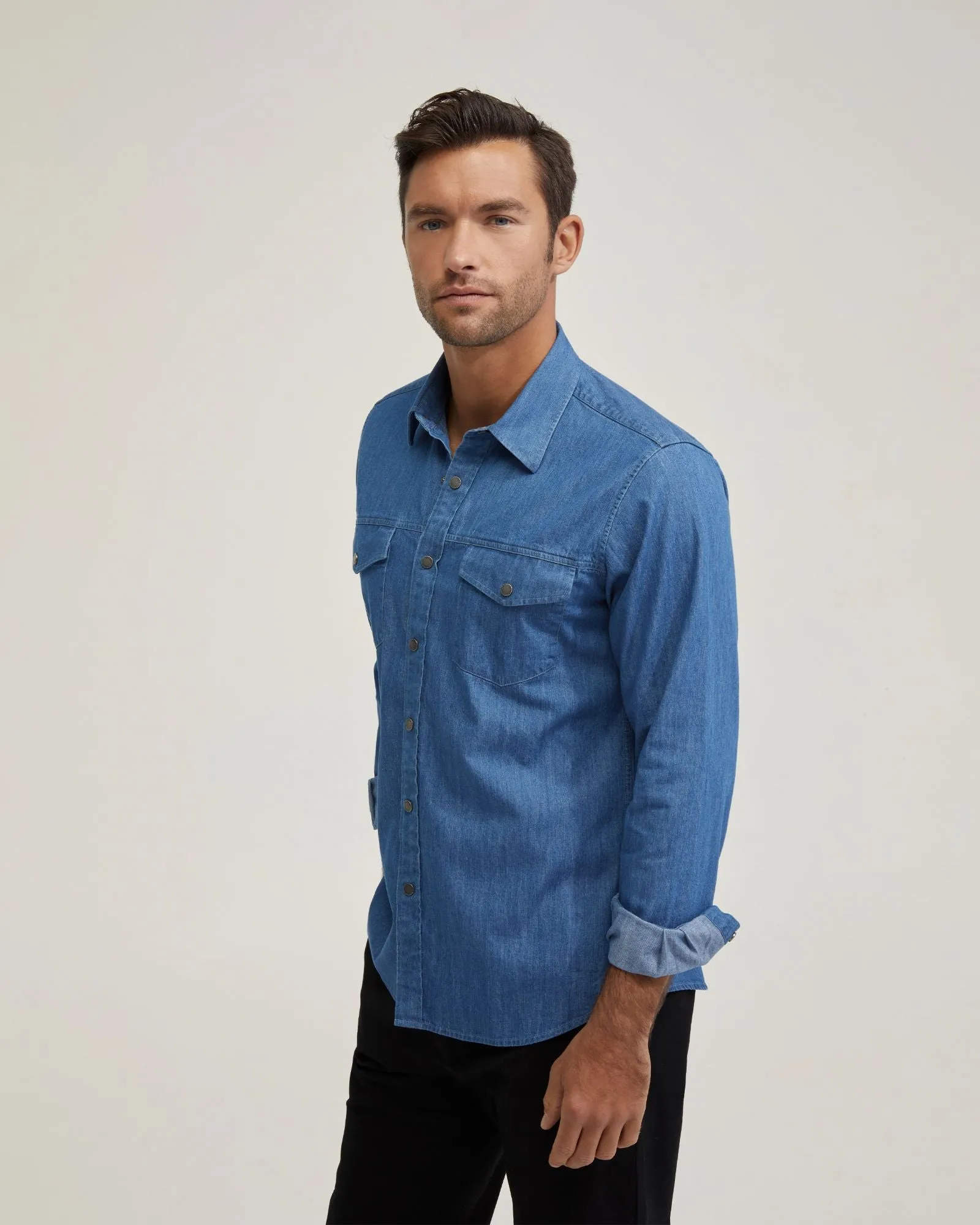 Regular Fit Denim Shirt sold by Oxford Shop product image thumbnail 2