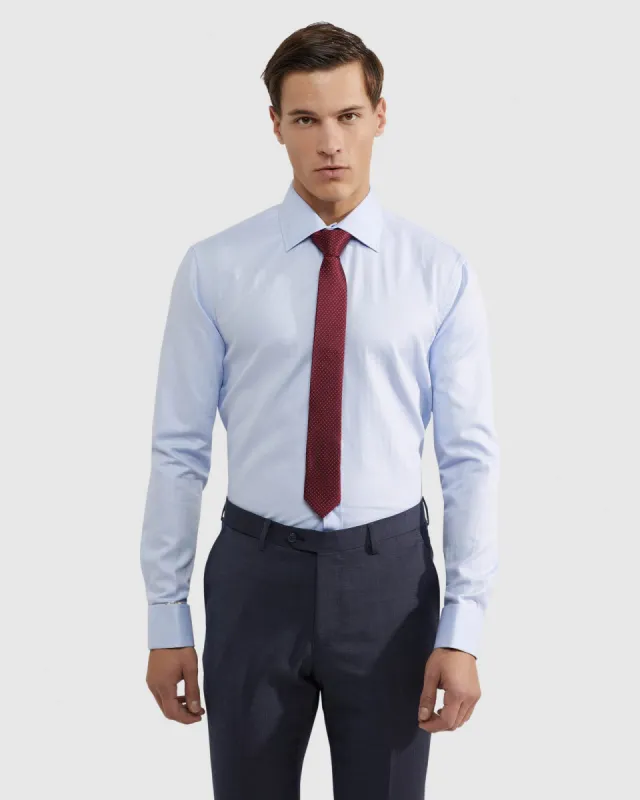 Islington Regular French Cuff Herringbone Shirt sold by Oxford Shop