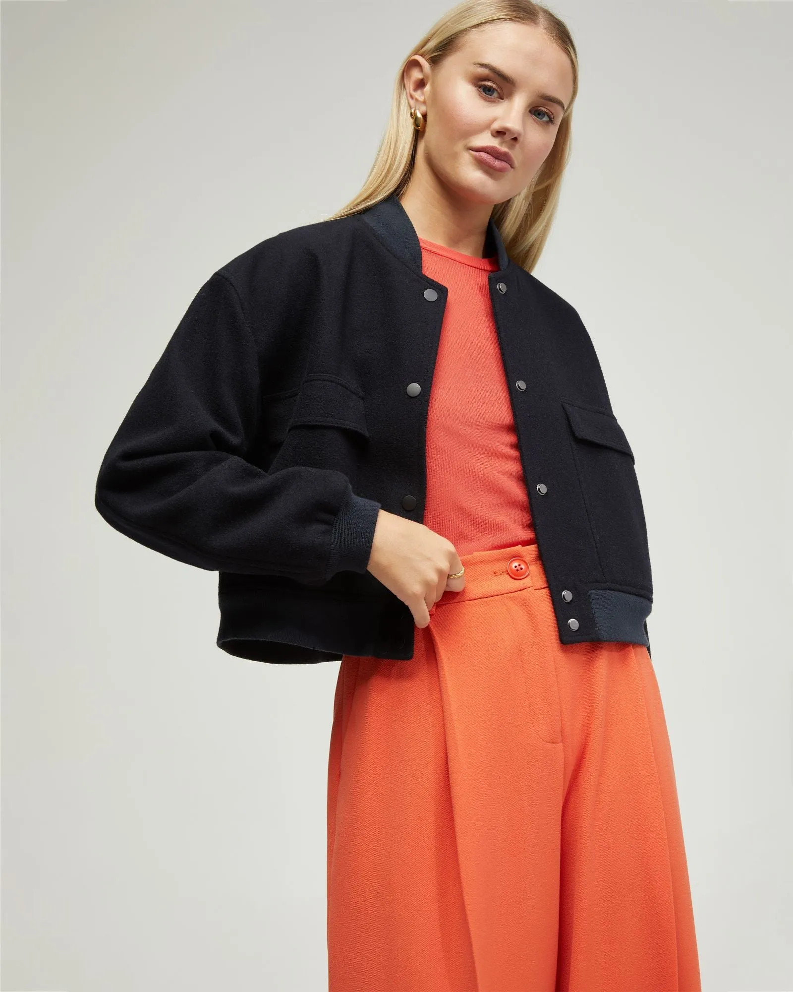 Freya Wool Rich Bomber Jacket sold by Oxford Shop product image thumbnail 4