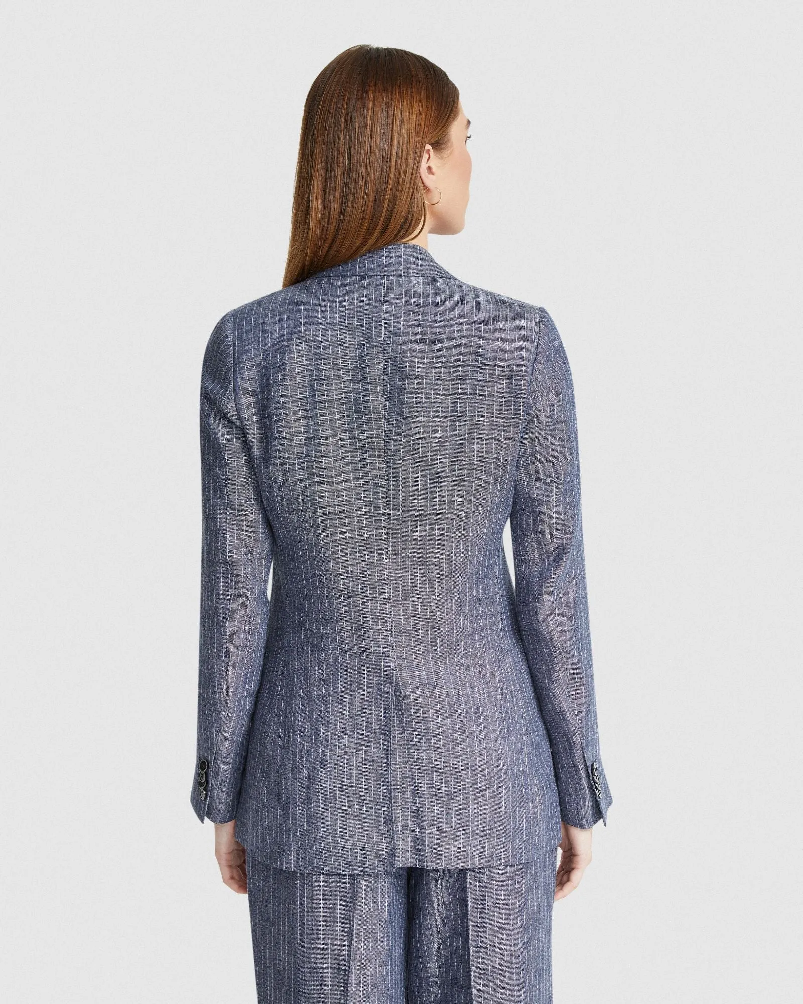 Lola Pinstripe Linen Jacket sold by Oxford Shop product image thumbnail 3