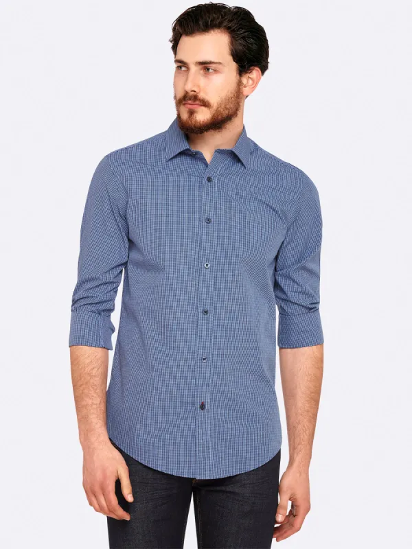 Kenton Mini Check Shirt sold by Oxford Shop