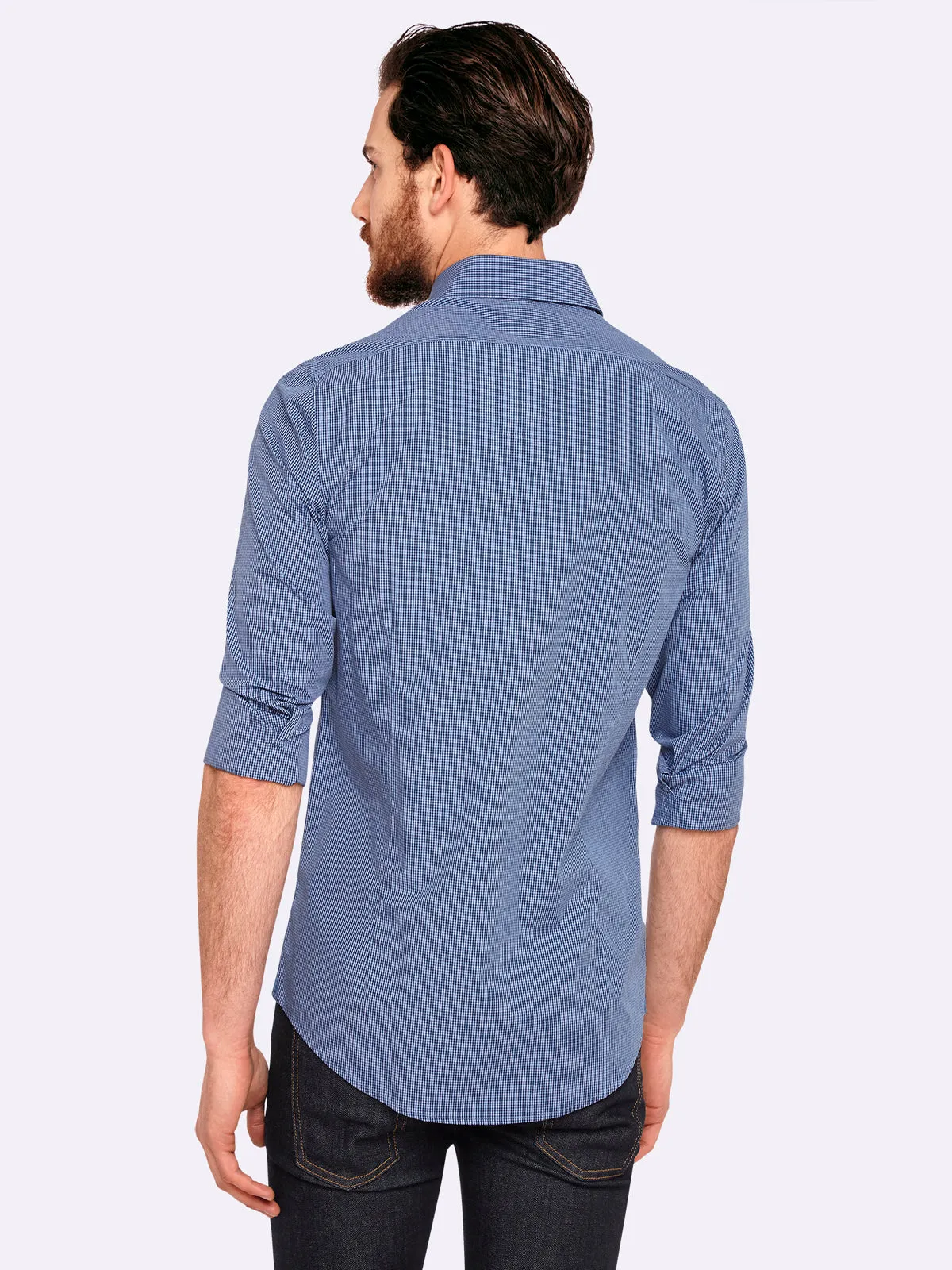 Kenton Mini Check Shirt sold by Oxford Shop product image thumbnail 4