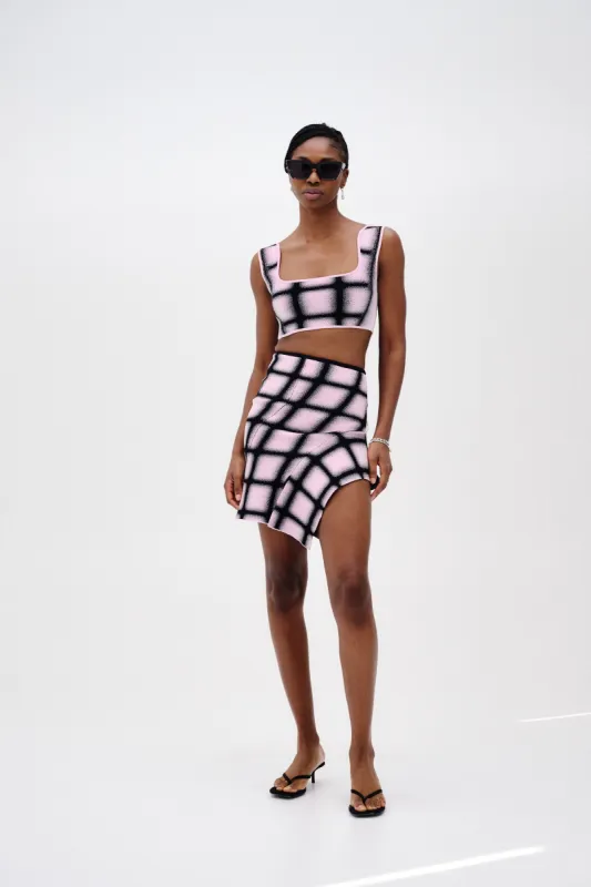 LIZZO UV REACTIVE MINI PLAID SKIRT sold by PH5