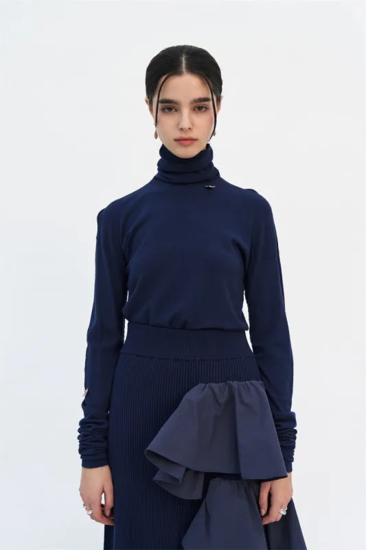 WILLANI SEAMLESS KNITTED TURTLENECK PULLOVER sold by PH5