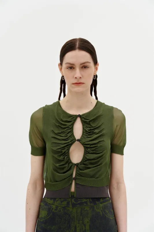 NALA SHEER LAYERING CROPPED TEE made by PH5