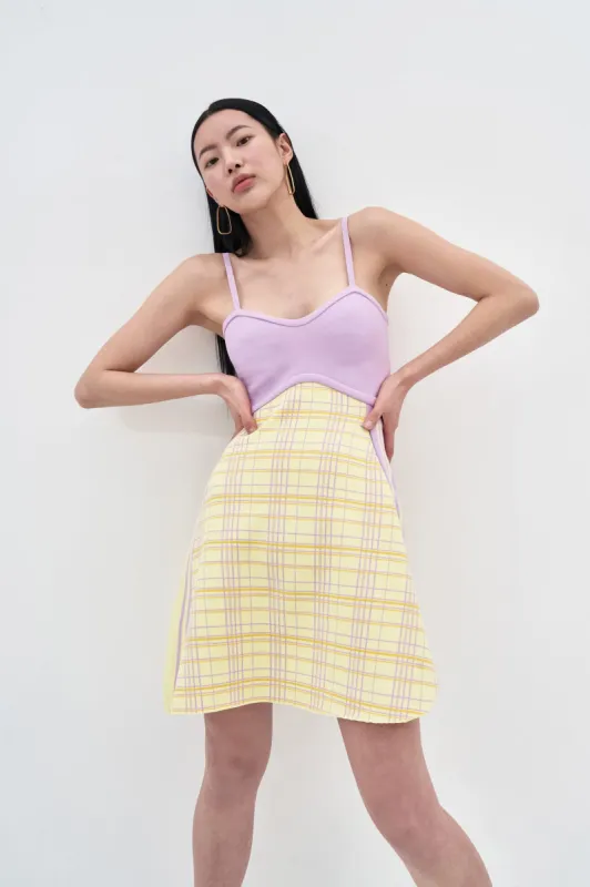 HARPER ECO PLAID MINI TANK DRESS sold by PH5