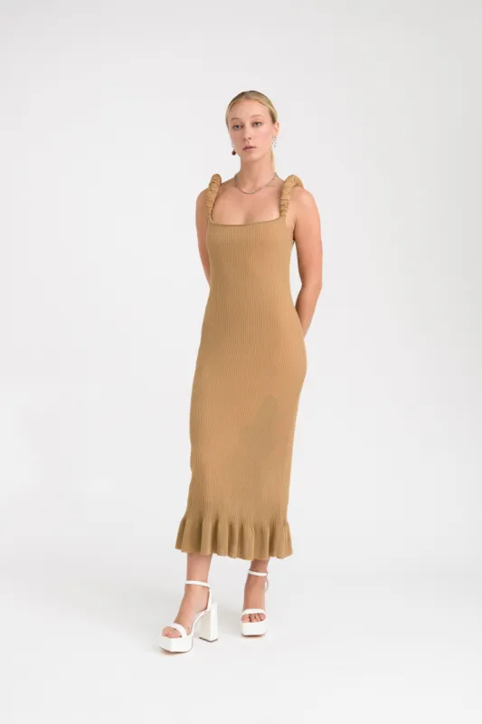 LEAF 3D-BUBBLE RUCHED MAXI TANK DRESS sold by PH5