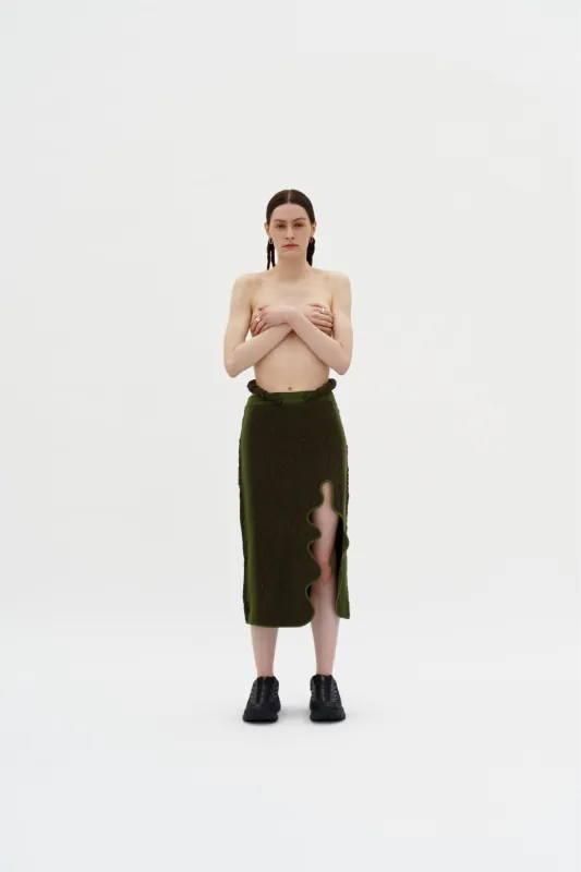 LABBU 3D BUBBLE WAVY MIDI SKIRT sold by PH5