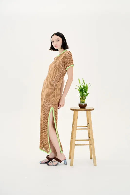 PERRY CROCHET SHORT SLEEVE DRESS made by PH5