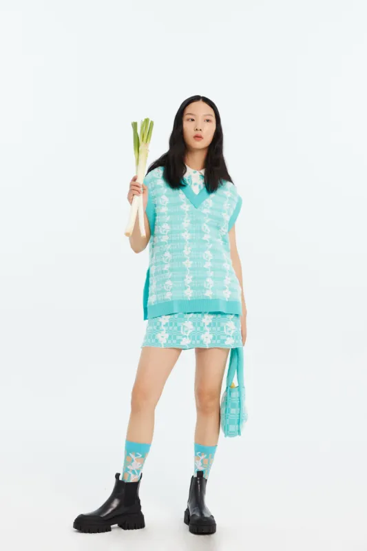 GERRY OVERSIZED FLORAL STITCH ECO VEST made by PH5