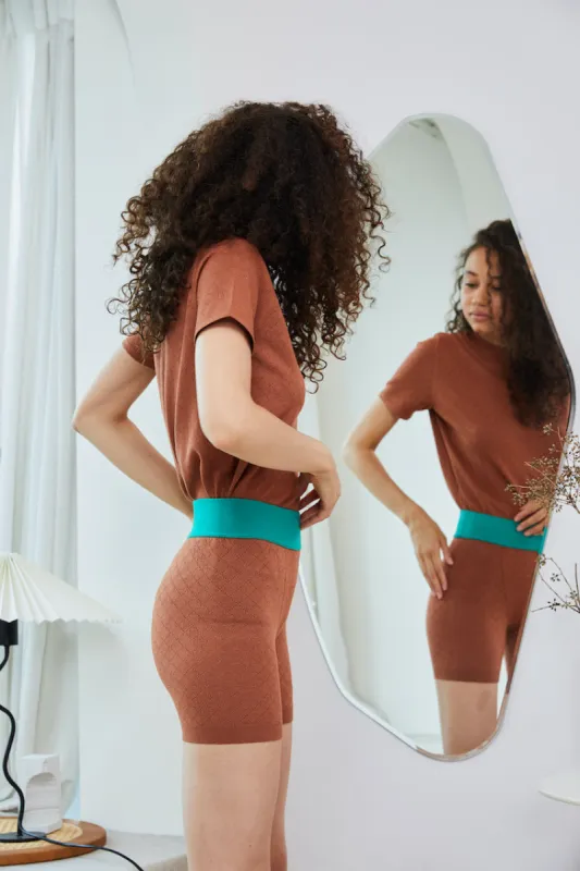 CASSIA hydraKNIT ECOVERO SHORTS brn sold by PH5