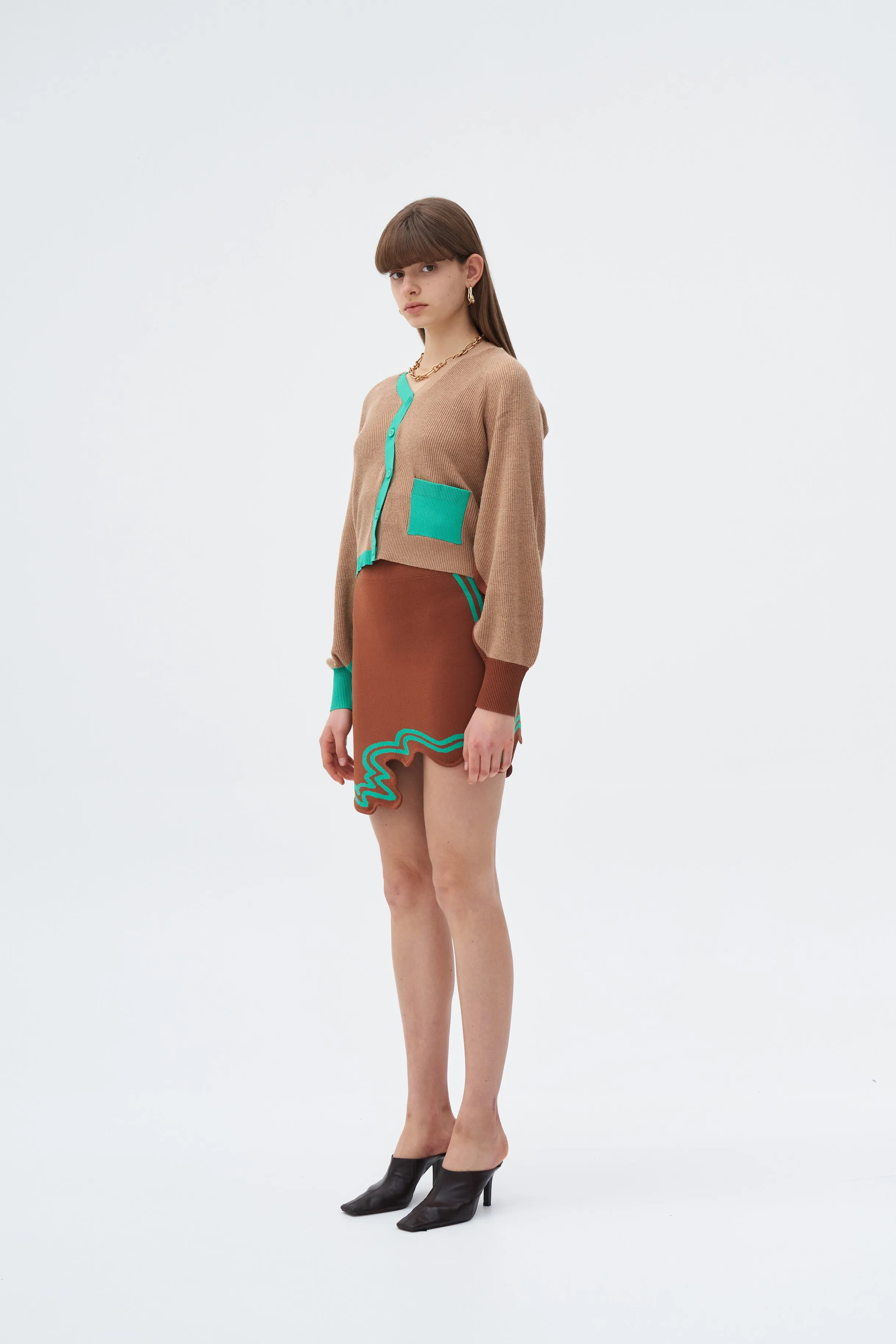 EILISH SIGNATURE WAVY MINI SKIRT IN ECO YARN sold by PH5 product image thumbnail 3