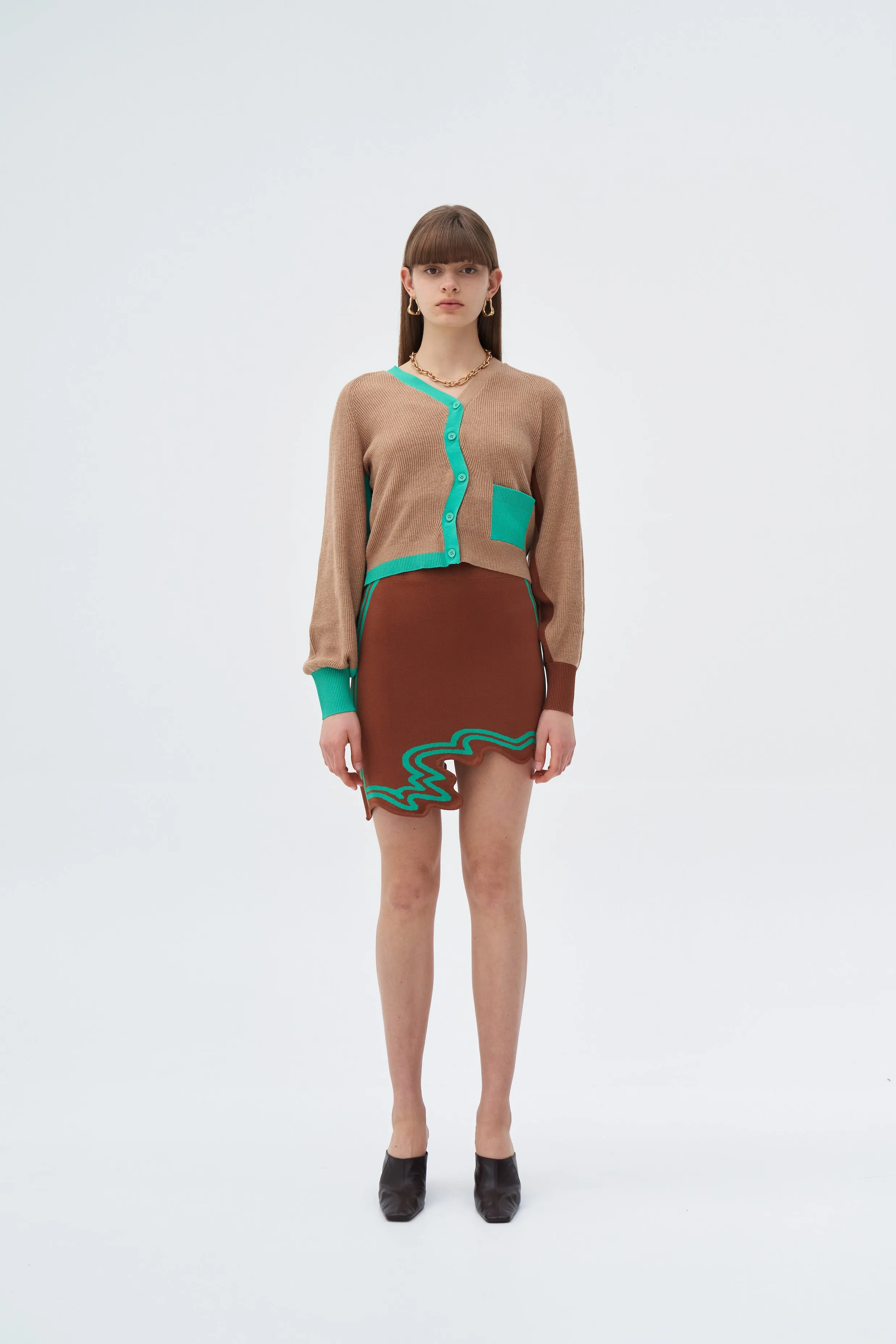 EILISH SIGNATURE WAVY MINI SKIRT IN ECO YARN sold by PH5 product image thumbnail 2