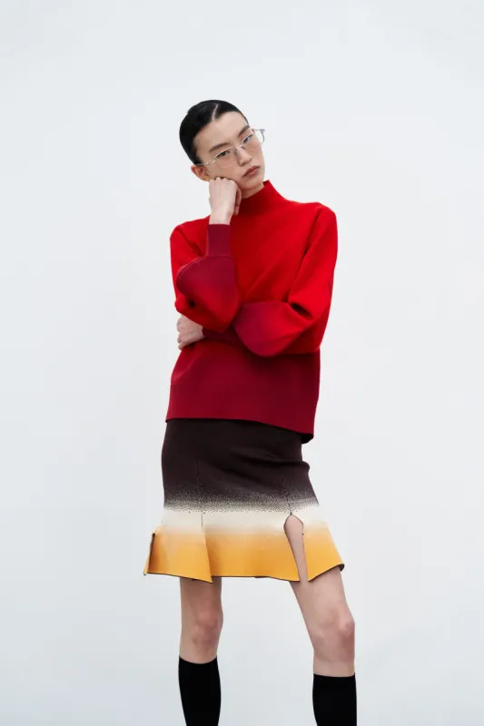 ASTER GRADIENT PRINT CARWASH SKIRT made by PH5