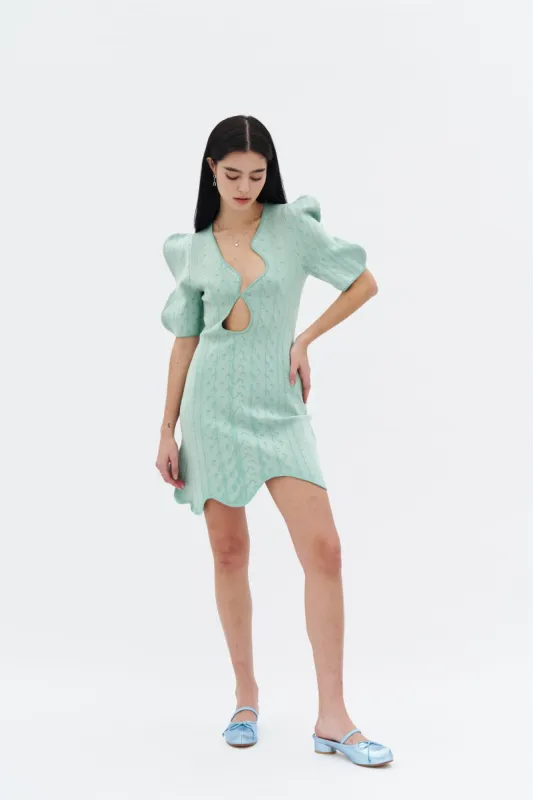 ARIEL JACQUARD WAVY MINI DRESS made by PH5