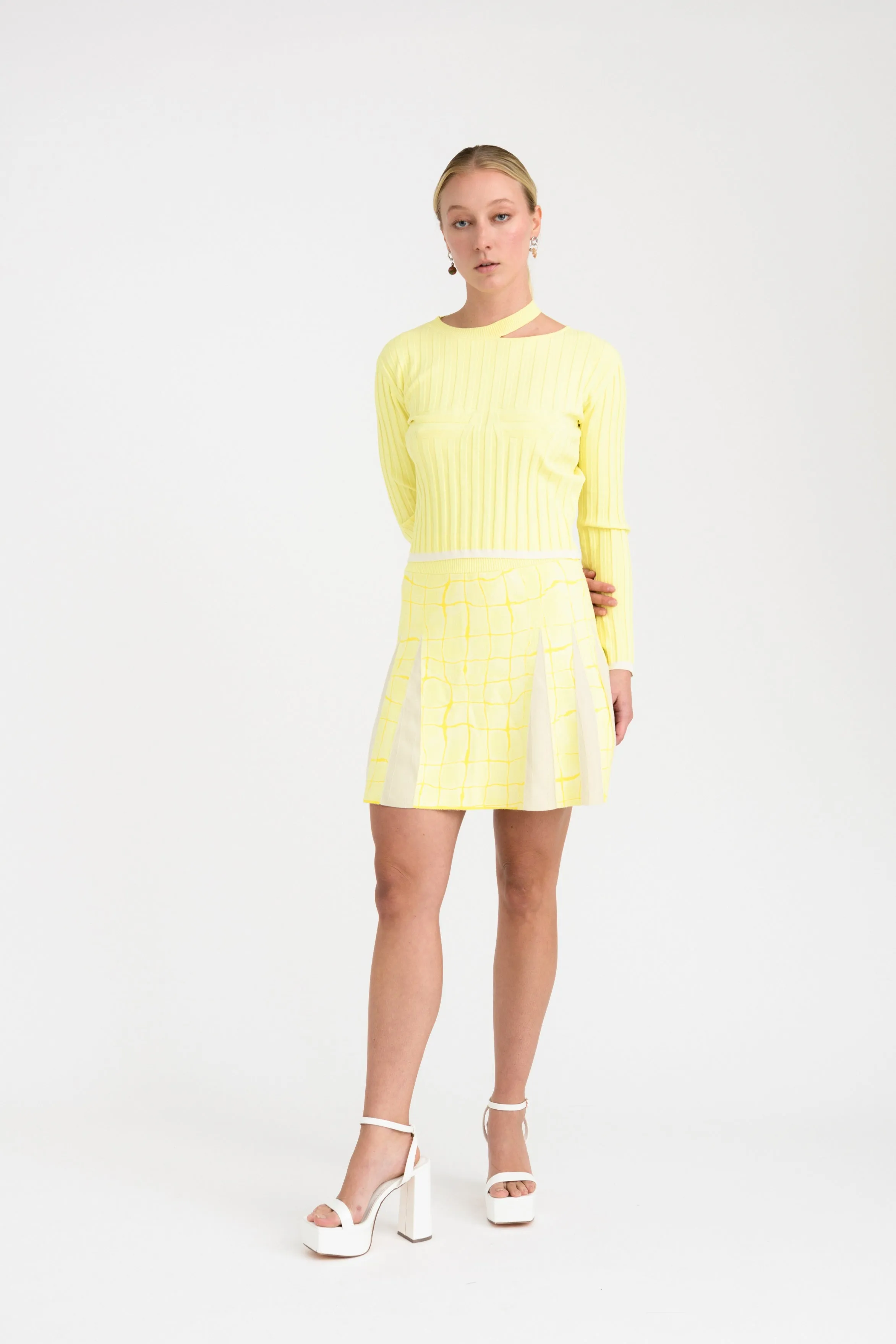 KERRY AQUA PLEATED MINI SKIRT sold by PH5 product image thumbnail 2