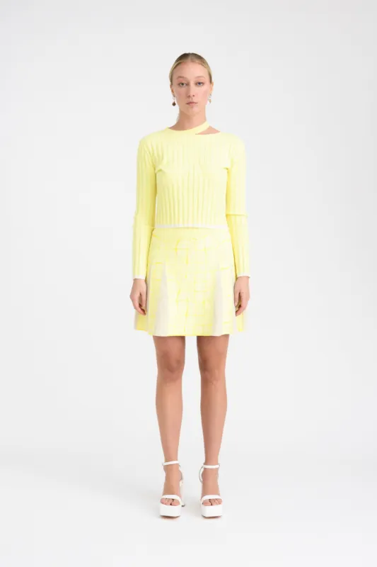 KERRY AQUA PLEATED MINI SKIRT sold by PH5