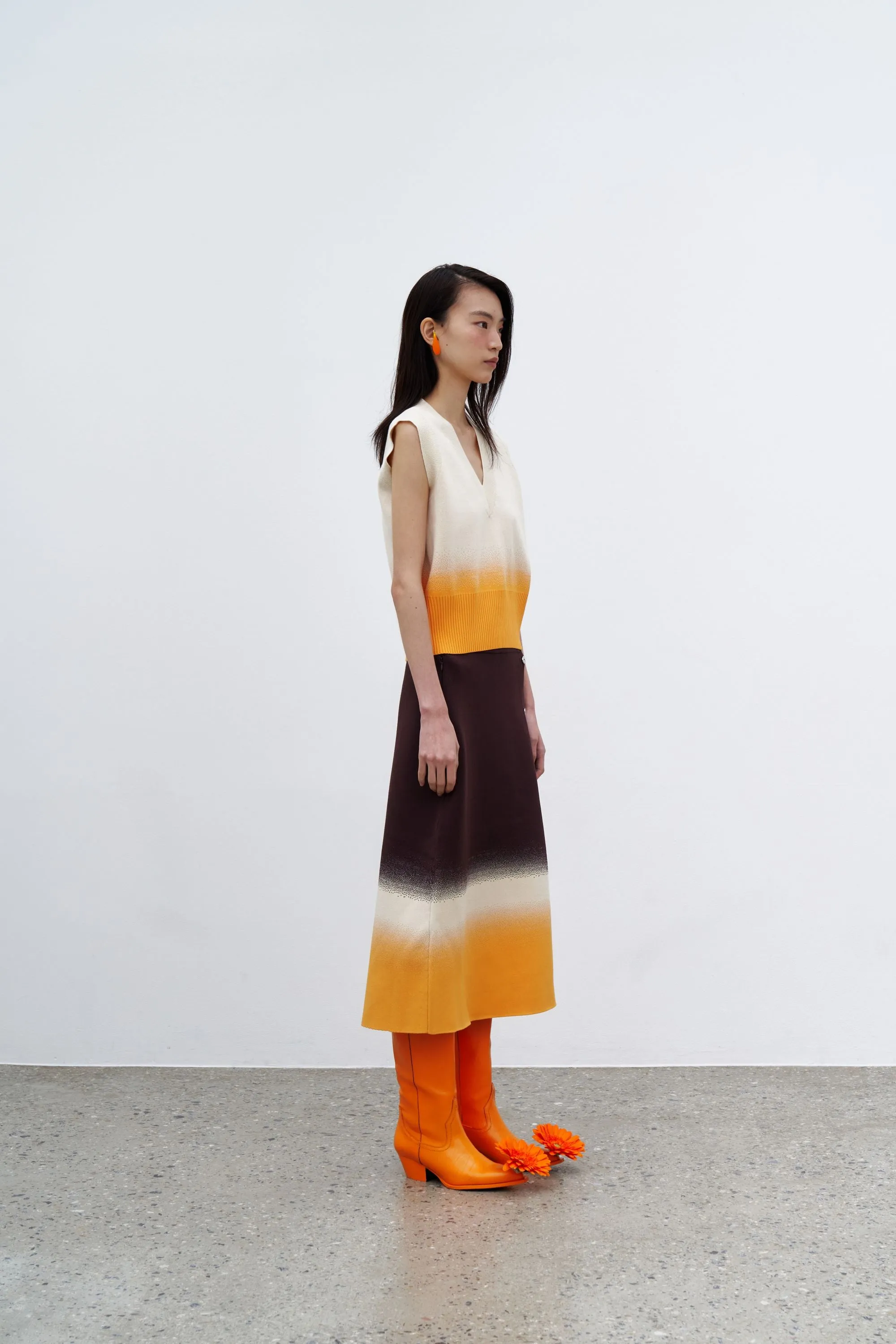 KAFKA GRADIENT PRINT A-LINE MIDI SKIRT sold by PH5 product image thumbnail 3