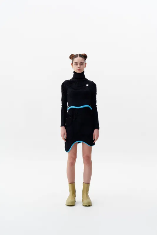 ELARA ECO FAUX FUR CROPPED TURTLENECK PULLOVER made by PH5