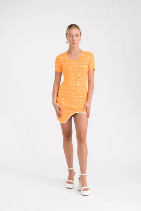 DEXTER AQUA SHORT SLEEVE MINI DRESS made by PH5