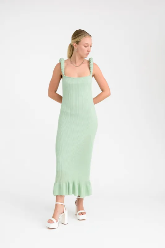 LEAF 3D-BUBBLE RUCHED MAXI TANK DRESS made by PH5