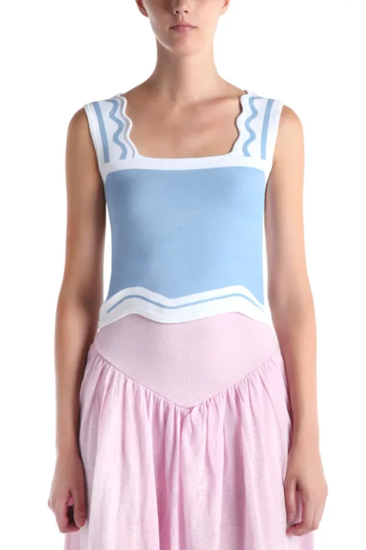 Beatrix Wavy Crop Tank Top made by PH5