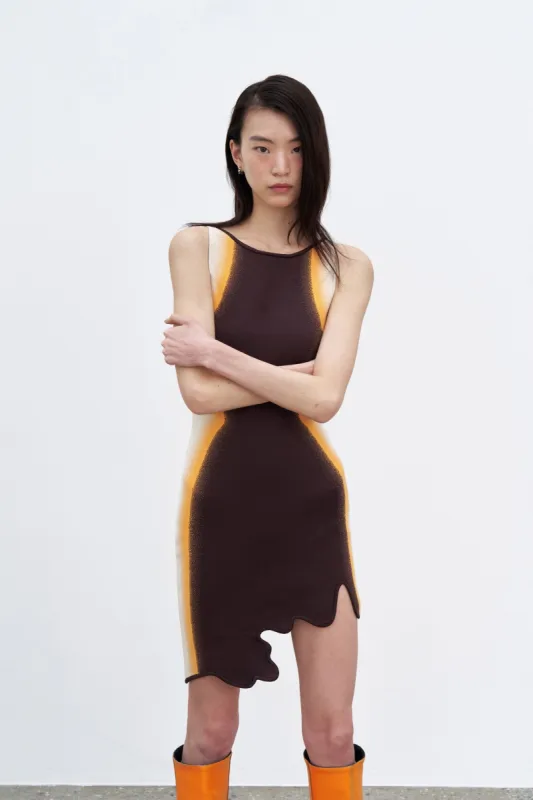 HAZEL GRADIENT PRINT MINI DRESS made by PH5