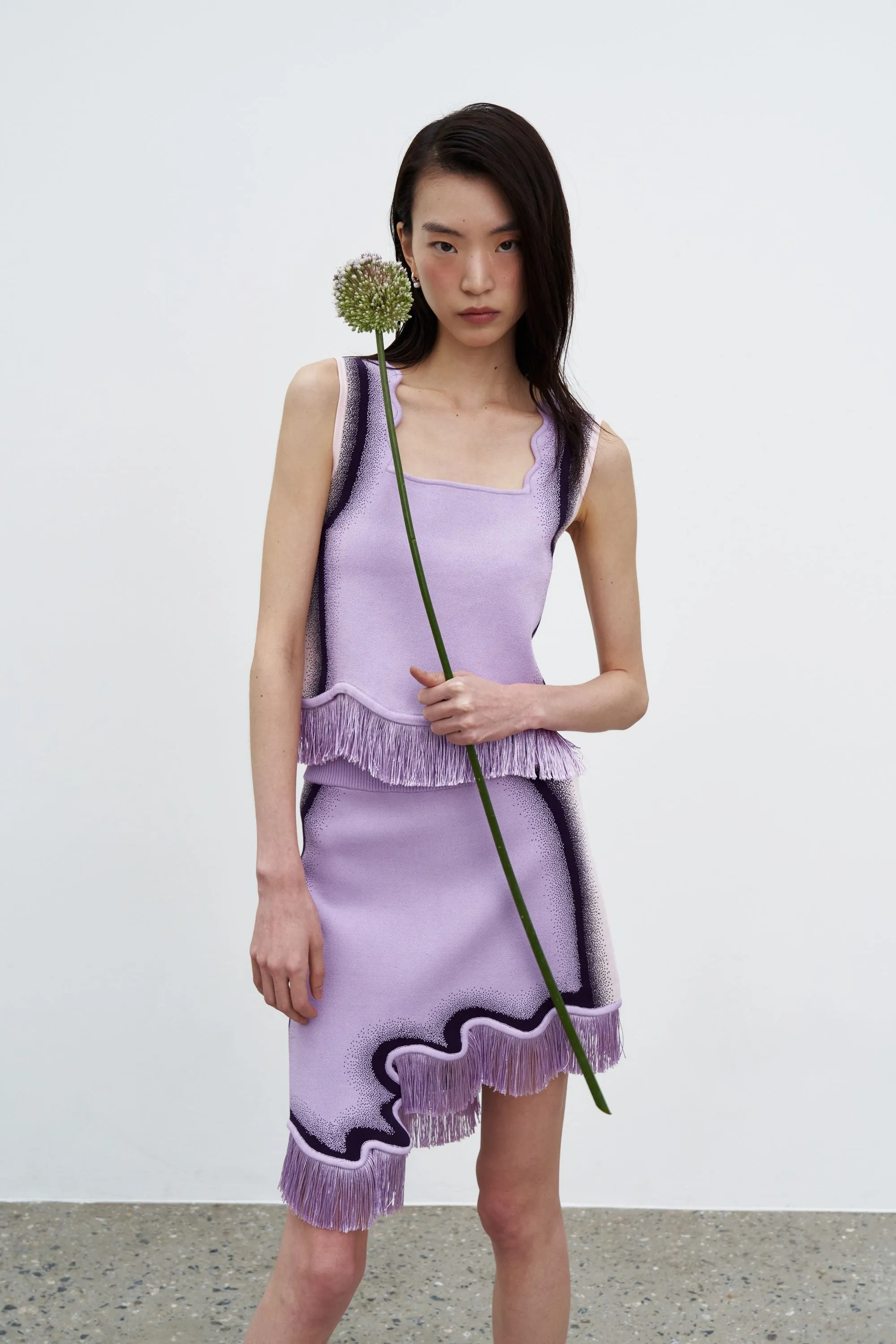 AUDREY WAVY MINI SKIRT WITH FRINGE sold by PH5 product image thumbnail 2