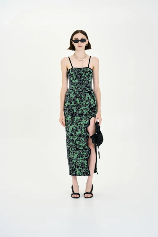 HEATHER SEQUINS PRINT MAXI TANK DRESS sold by PH5