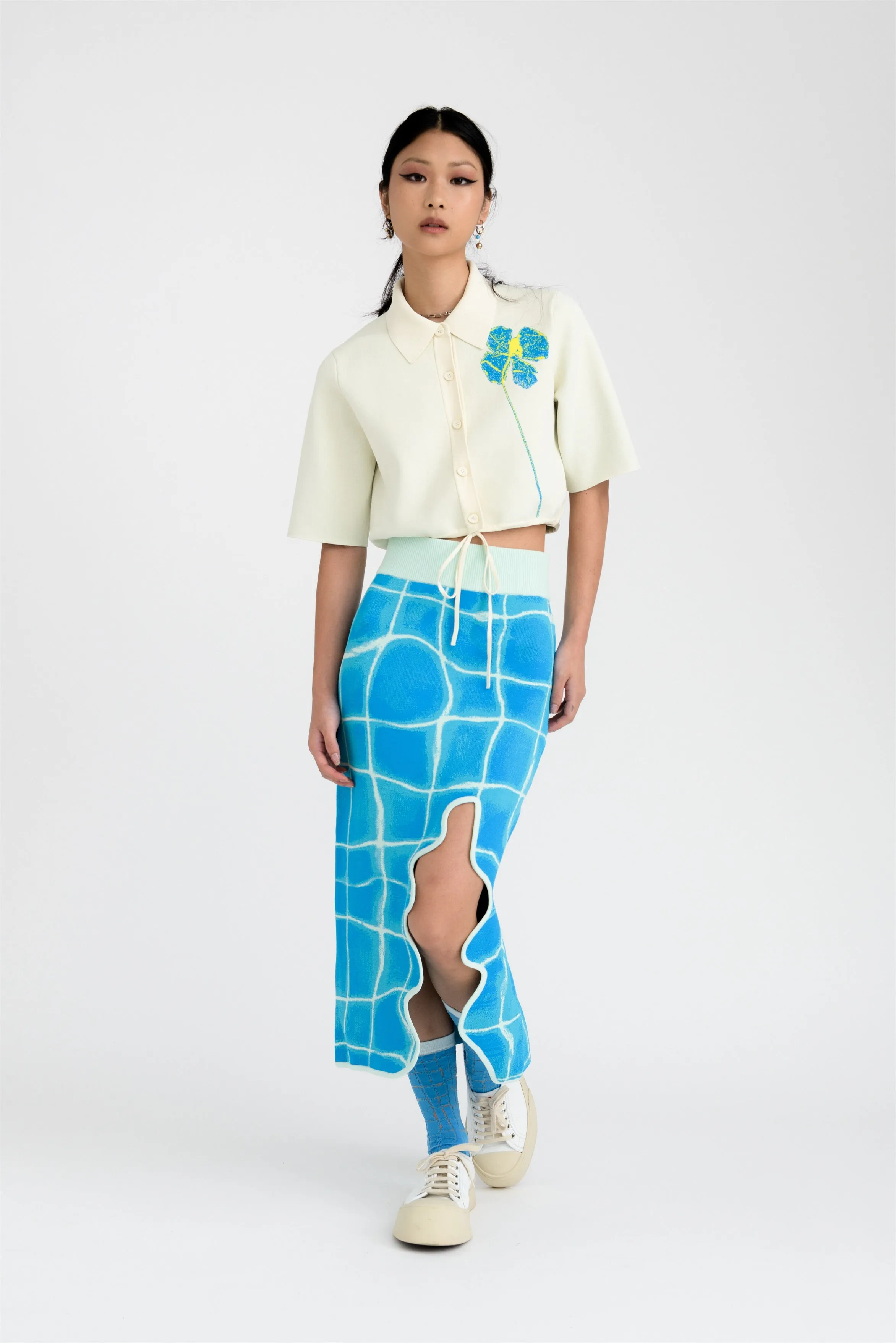 BONNIE AQUA MIDI SKIRT sold by PH5 product image thumbnail 4
