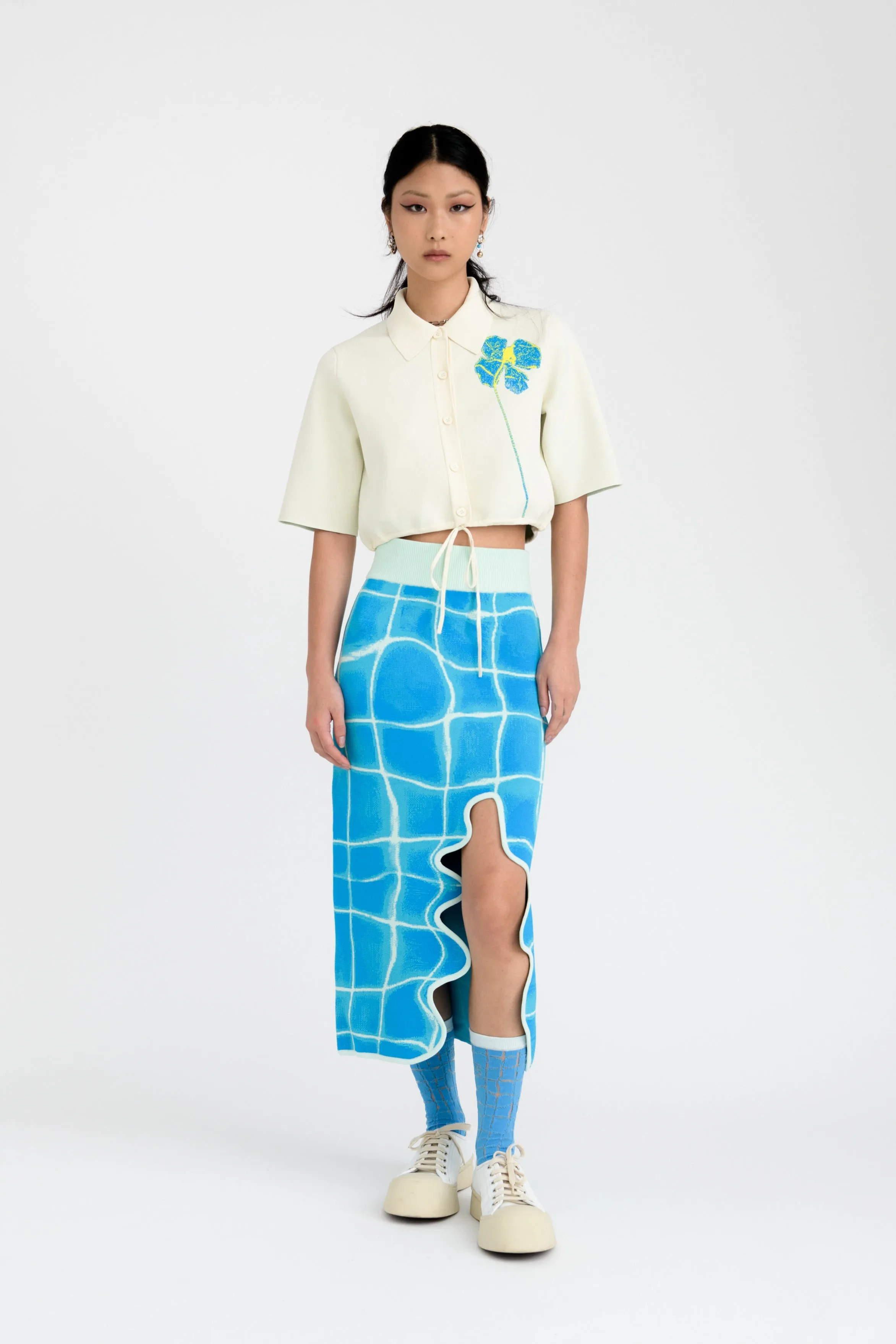 BONNIE AQUA MIDI SKIRT sold by PH5 product image thumbnail 2