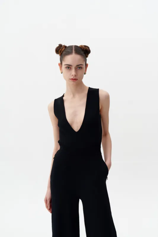 HYDRA V-NECK KNIT JUMPSUIT made by PH5