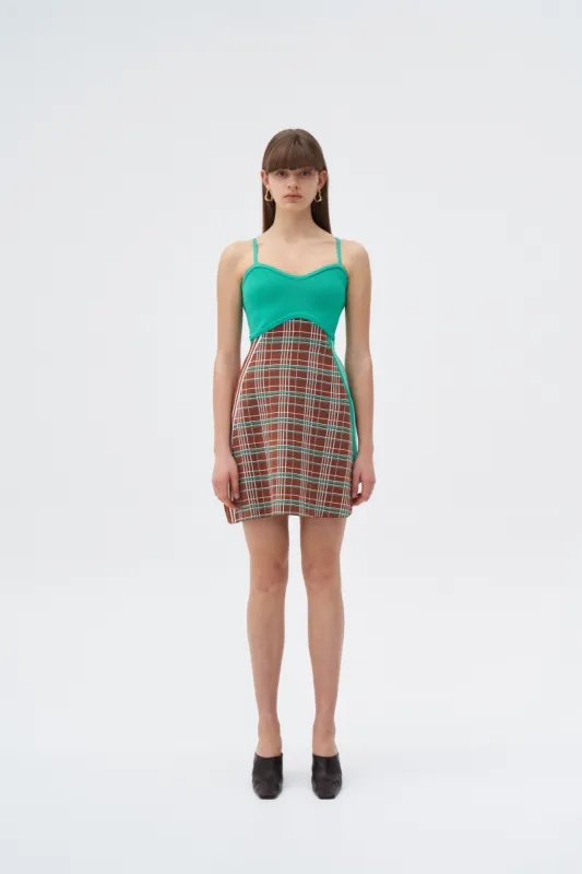 HARPER ECO PLAID MINI TANK DRESS made by PH5