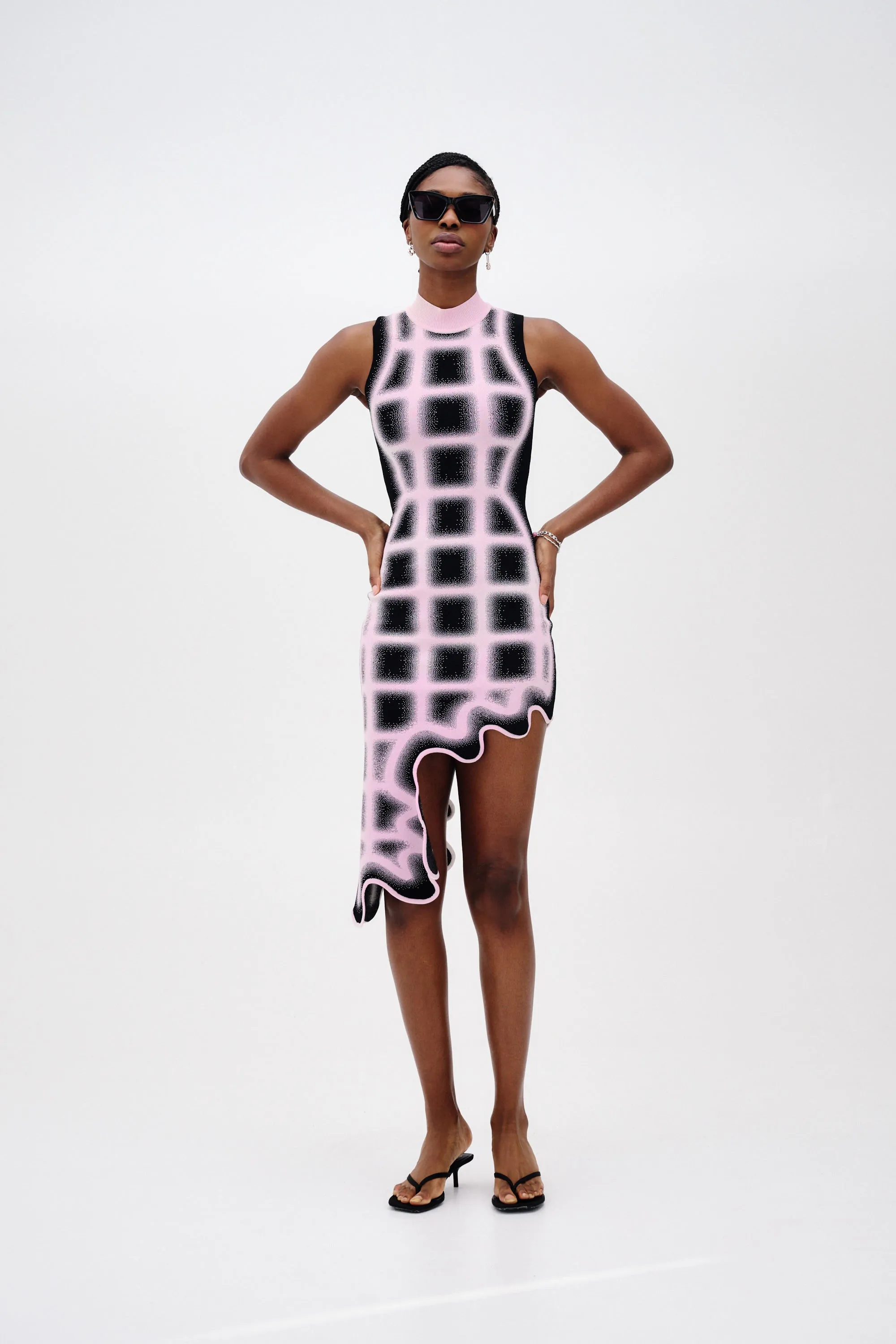BELLA UV REACTIVE WAVY PLAID DRESS sold by PH5 product image thumbnail 4