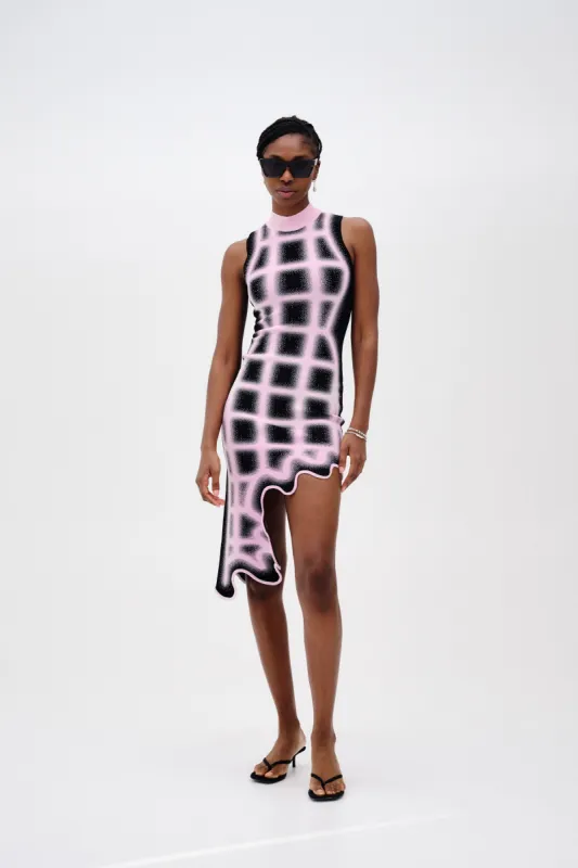 BELLA UV REACTIVE WAVY PLAID DRESS sold by PH5