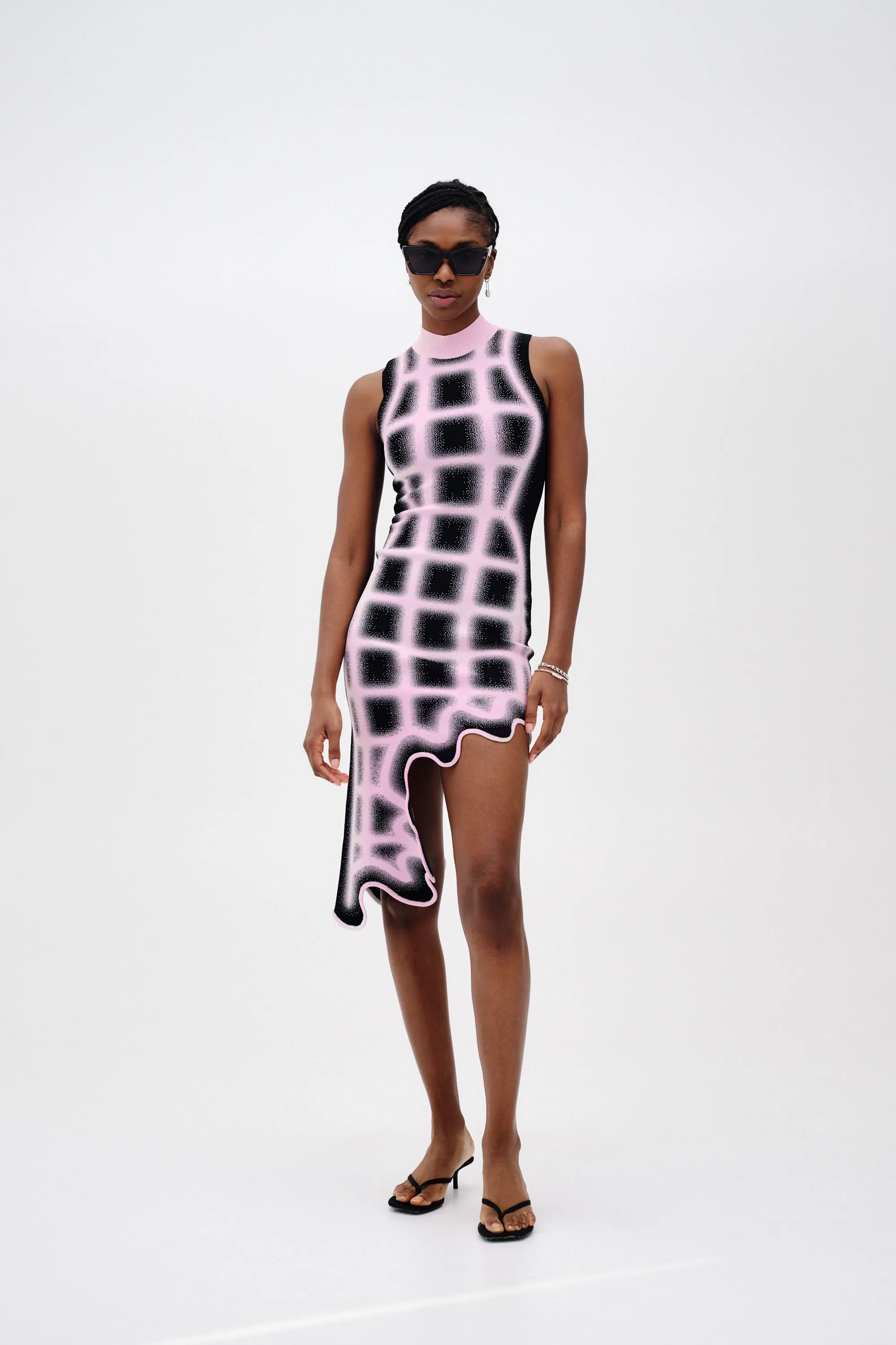 BELLA UV REACTIVE WAVY PLAID DRESS sold by PH5
