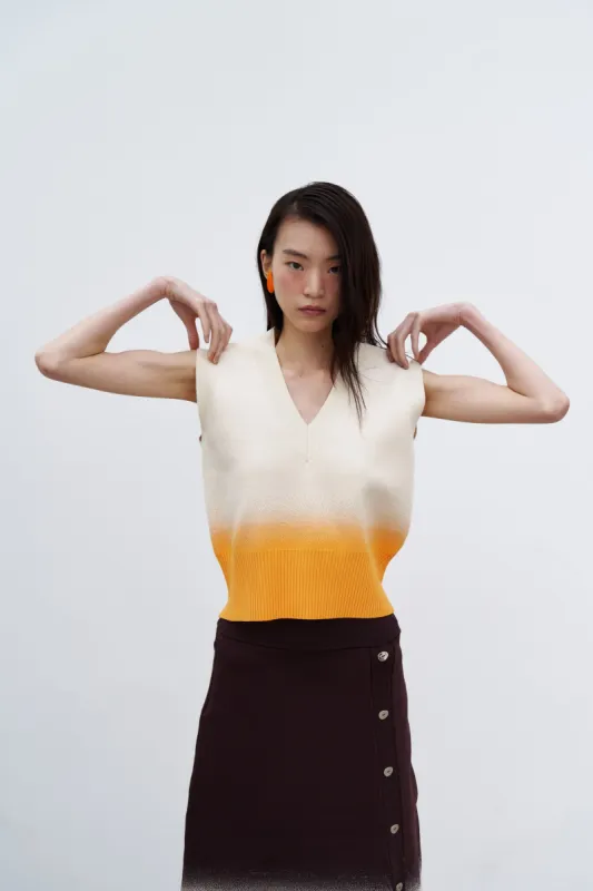 FLORIAN GRADIENT PRINT KNIT VEST made by PH5